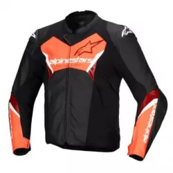 Δερμάτινο μπουφάν μηχανής ALPINESTARS Faster V3 BLACK/RED
