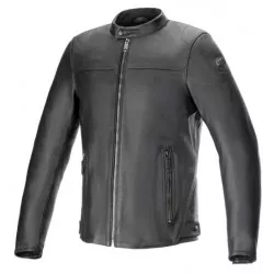 Δερμάτινο μπουφάν μηχανής ALPINESTARS BLACKTRACK BLACK