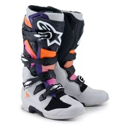 Μπότες μηχανής motocross ALPINESTARS TECH 7 BLK/LT GY/ORG FL/MAG
