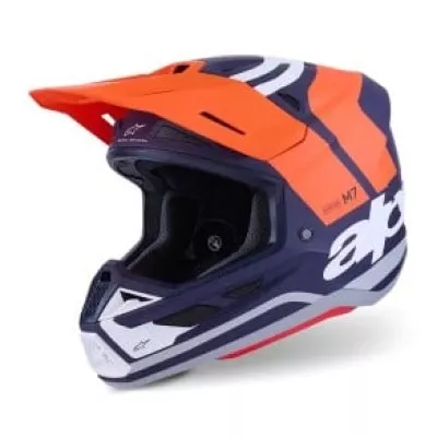 Κράνος motocross ALPINESTARS SM7 CORE ORAN/BLUE