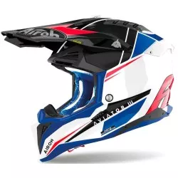 Κράνος μηχανής motocross AIROH AVIATOR 3 Push Blue Red Gloss Κράνος μηχανής motocross AIROH AVIATOR 3 Push Blue Red Gloss