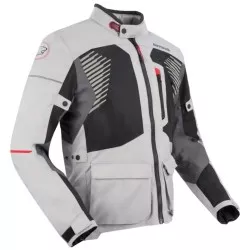 Μπουφάν μηχανής BERING Bakundu Grey/Black/Red Μπουφάν μηχανής BERING Bakundu Grey/Black/Red