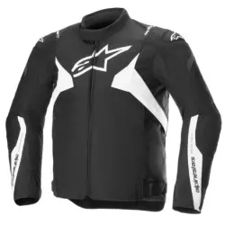 Μπουφάν μηχανής ALPINESTARS T-JAWS V4 WATERPROOF BLACK/WHITE Μπουφάν μηχανής ALPINESTARS T-JAWS V4 WATERPROOF BLACK/WHITE