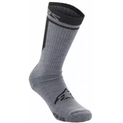 Κάλτσες μηχανής ALPINESTARS MERINO 24 ΓΚΡΙ/ΜΑΥΡΟ
