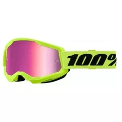Μάσκα motocross 100% STRATA2 NEON YEL MR PK Μάσκα motocross 100% STRATA2 NEON YEL MR PK