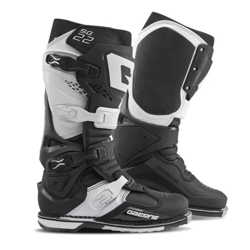 Μπότες μηχανής motocross GAERNE SG22 BLACK/WHITE Μπότες μηχανής motocross GAERNE SG22 BLACK/WHITE