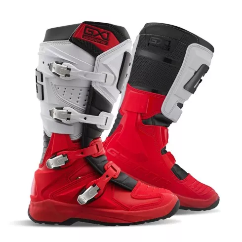 Μπότες μηχανής motocross GAERNE GX1 EVO WHITE/RED Μπότες μηχανής motocross GAERNE GX1 EVO WHITE/RED