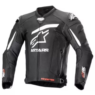 Δερμάτινο μπουφάν μηχανής ALPINESTARS GP PLUS R V4 RIDEKNIT BLACK/WHITE