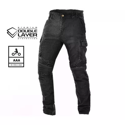 Παντελόνι μηχανής TRILOBITE ACID SCRAMBLER 2.0 BLACK DOUBLELAYER AAA