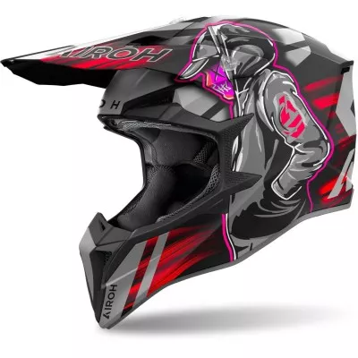Κράνος motocross AIROH WRAAAP CYBER RED MATT