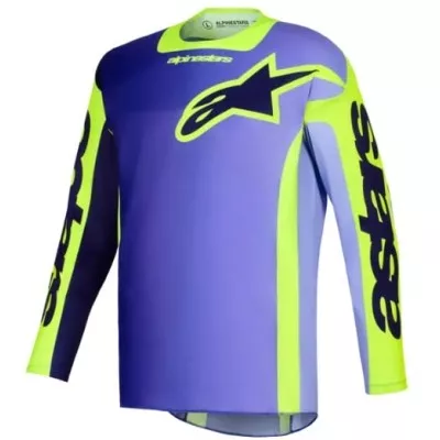 Μπλούζα motocross Alpinestars Racer Portl PURPLE/YELLOW