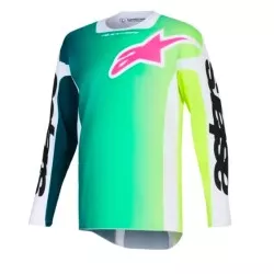 Μπλούζα μηχανής Alpinestars Racer Portl GREEN/WHITE/BLACK Μπλούζα μηχανής Alpinestars Racer Portl GREEN/WHITE/BLACK