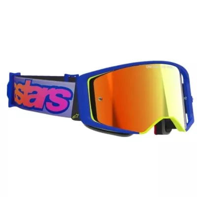 Μάσκα motocross ALPINESTARS SUPERTECH VISTA BLUE/YLW/PUR MIRROR-RED