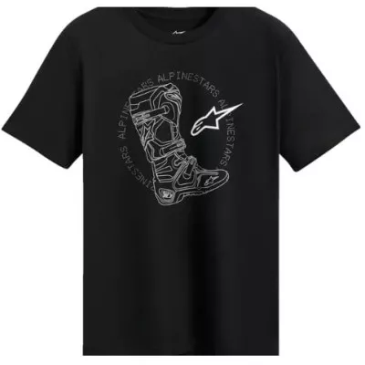 Κοντομάνικο μπλουζάκι ALPINESTARS CSF TECH BOOT BLACK