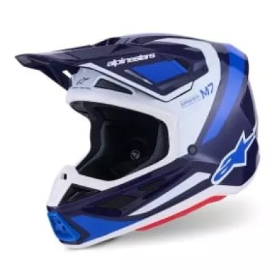 Κράνος μηχανής ALPINESTARS SM7 RISE BLUE/WHITE