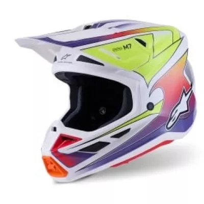 Κράνος μηχανής ALPINESTARS SM7 FUSE WHT/YL/PU