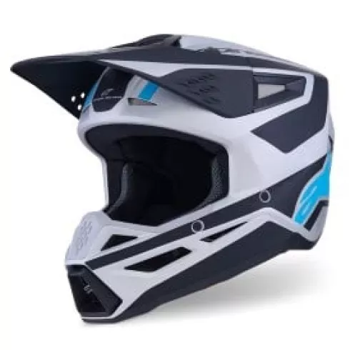 Κράνος motocross ALPINESTARS SM3 HEAT SILV/BL/BLK Κράνος motocross ALPINESTARS SM3 HEAT SILV/BL/BLK