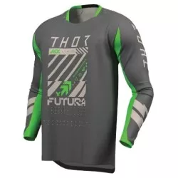 Μπλούζα μηχανής motocross THOR LAUNCHMODE FUTURA CHAR/GRN Μπλούζα μηχανής motocross THOR LAUNCHMODE FUTURA CHAR/GRN