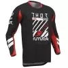 Μπλούζα μηχανής motocross THOR LAUNCHMODE FUTURA BLK/RED