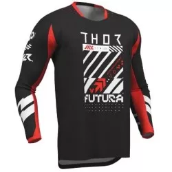 Μπλούζα μηχανής motocross THOR LAUNCHMODE FUTURA BLK/RED Μπλούζα μηχανής motocross THOR LAUNCHMODE FUTURA BLK/RED