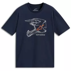 Κοντομάνικο μπλουζάκι ALPINESTARS CSF MX HELMET NAVY Κοντομάνικο μπλουζάκι ALPINESTARS CSF MX HELMET NAVY