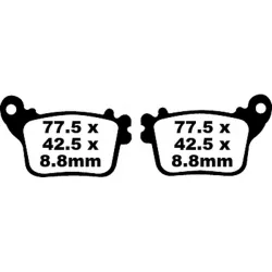 Τακάκια μοτοσυκλέτας EBC FA SER ORGANIC FA436 Τακάκια μοτοσυκλέτας EBC FA SER ORGANIC FA436