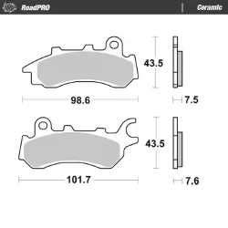 Τακάκια φρένων MOTO-MASTER BRAKE PAD CERAMIC HONDA CB 125 F CBS 23 Τακάκια φρένων MOTO-MASTER BRAKE PAD CERAMIC HONDA CB 125 F CBS 23