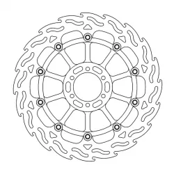 Δισκόπλακα MOTO-MASTER BRAKE ROTOR FLOAT FLAME APRILIA TUONO V4 1100 RR ABS 22-23