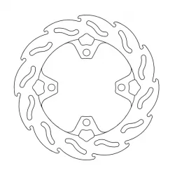 Πίσω δισκόπλακα μοτοσυκλέτας MOTO-MASTER BRAKE DISC FIX FLAME REAR HONDA CBR 1000 RR-R ABS 22