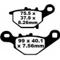 Τακάκια μοτοσυκλέτας EBC CARBON TT DIRT FA401TT thumb
