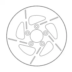 Δισκόπλακα MOTO-MASTER BRAKE ROTOR FIX ROUND LEFT Harley Davidson XL 883 N 22
