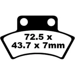 Τακάκια μοτοσυκλέτας EBC BRAKE PAD CARBON TT DIRT