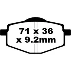 Τακάκια μοτοσυκλέτας EBC BRAKE PAD CARBON TT DIRT