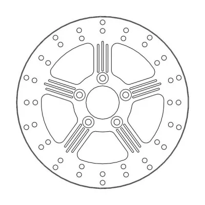 Δισκόπλακα MOTO-MASTER BRAKE ROTOR FIX ROUND L/R Harley Davidson FXLRS 1923 ABS 22-23
