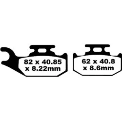 Τακάκια μοτοσυκλέτας EBC CARBON TT DIRT FA414TT