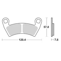 Τακάκια φρένων MOTO-MASTER BRAKE PAD SINTER ATV NITR POLARIS RANGER XP 1000 CREW-6 4X4 23