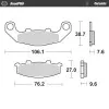 Τακάκια φρένων MOTO-MASTER BRAKE PAD CERAMIC KAWASAKI GPZ 500 S 03