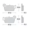 Τακάκια φρένων MOTO-MASTER BRAKE PAD SINTER RACE MX KAWASAKI KX 250 23 thumb