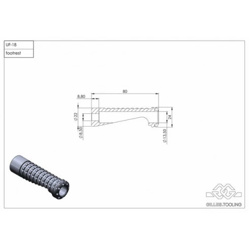 Μαρσπιέ μηχανής GILLES FOOTREST KIT RACE BK \\ Μαρσπιέ μηχανής GILLES FOOTREST KIT RACE BK \\