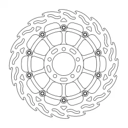 Δισκόπλακα MOTO-MASTER BRAKE ROTOR FLOAT FLAME KAWASAKI ZX-10 RR 1000 ABS