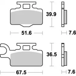 Τακάκια φρένων MOTO-MASTER NITRO για KX 65 A. Τακάκια φρένων MOTO-MASTER NITRO για KX 65 A.