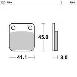 Τακάκια φρένων MOTO-MASTER BRAKE PAD SINTER KAWASAKI KLX 230 R 23