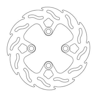 Δισκόπλακα MOTO-MASTER BRAKE ROTOR FIX FLAME RIGHT HONDA Z 125 ABS 23