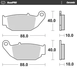 Τακάκια φρένων MOTO-MASTER BRAKE PAD CERAMIC HONDA CRF 300 L ABS 23 Τακάκια φρένων MOTO-MASTER BRAKE PAD CERAMIC HONDA CRF 300 L ABS 23