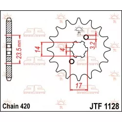 Γρανάζι κίνησης εμπρός JT Sprockets JTF1128.11 Γρανάζι κίνησης εμπρός JT Sprockets JTF1128.11