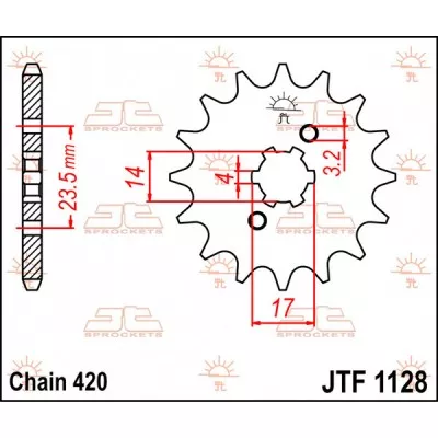 Γρανάζι κίνησης εμπρός JT Sprockets JTF1128.11