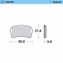 Τακάκια φρένων MOTO-MASTER BRAKE PAD SINTER RACING HONDA MONTESA COTA 301 RR 21