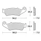 Τακάκια φρένων MOTO-MASTER BRAKE PAD SINTER RACE MX KAWASAKI KX 250 23 thumb