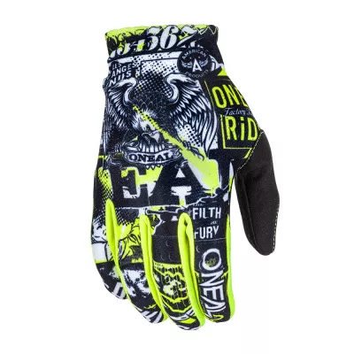 Παιδικά γάντια motocross O'NEAL MATRIX ATTACK BLACK/HI-VIZ