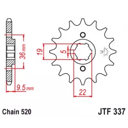 Γρανάζι κίνησης εμπρός JTF337.13 Γρανάζι κίνησης εμπρός JTF337.13